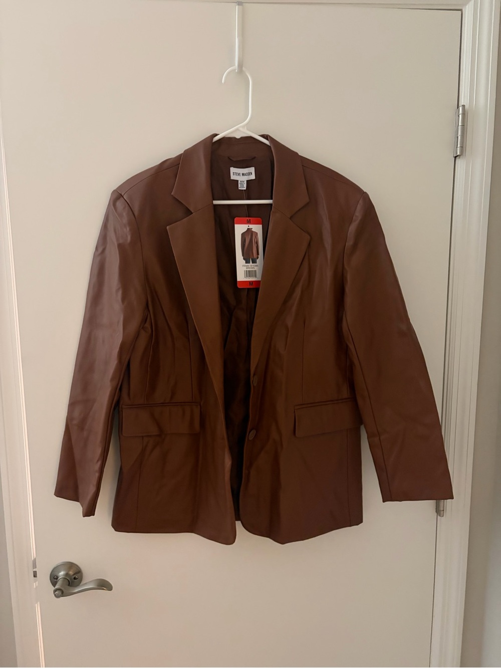 Steve Madden Brown Leather Blazer Jacket